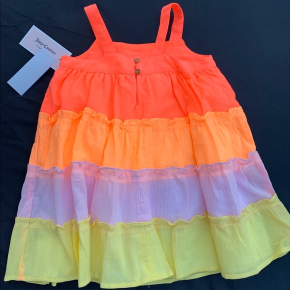 Juicy Couture NWT Girls Summer Cotton Neon Dress - Picture 3 of 8